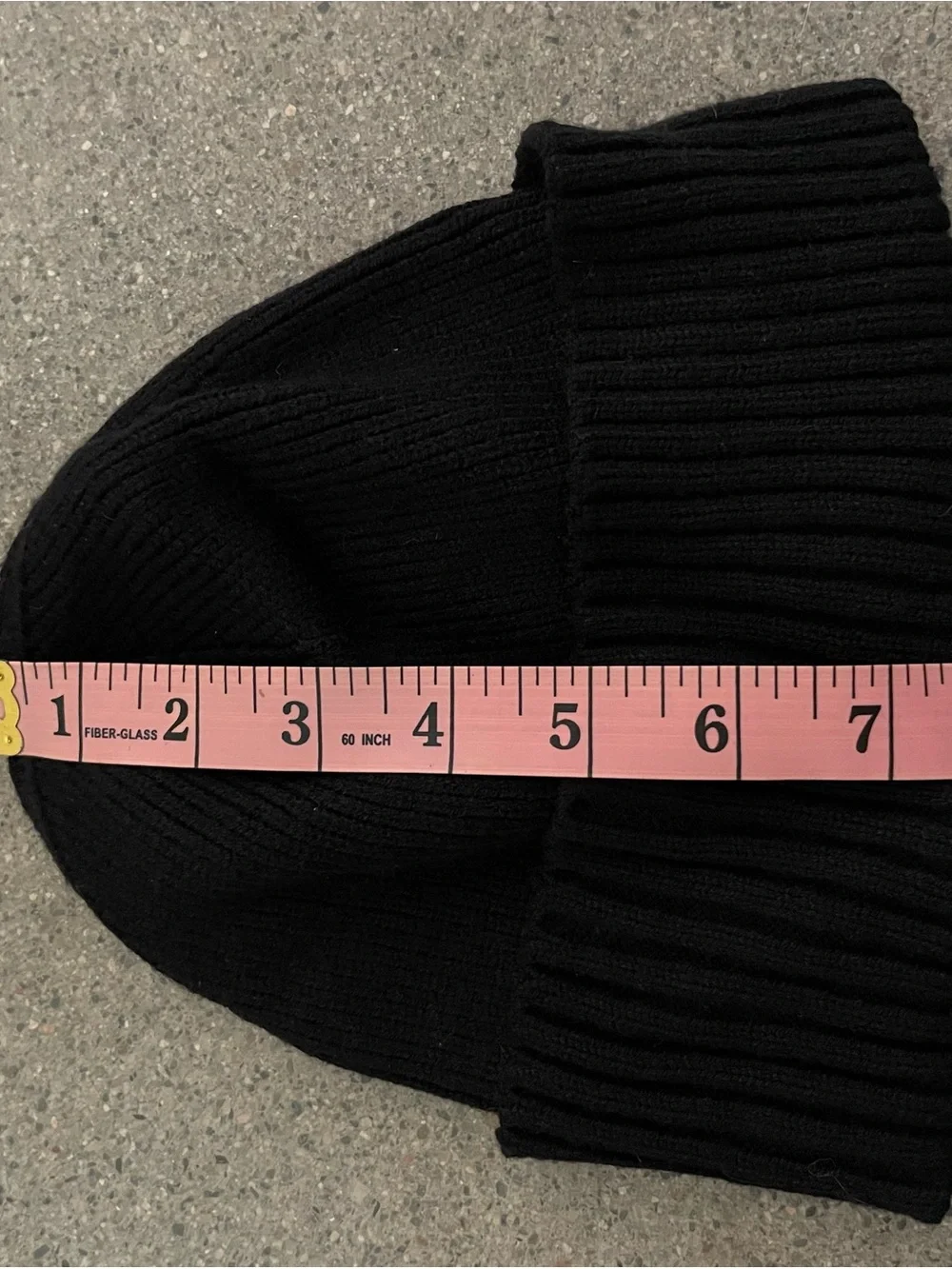 Time and Tru Black Ribbed Cuffed Beanie